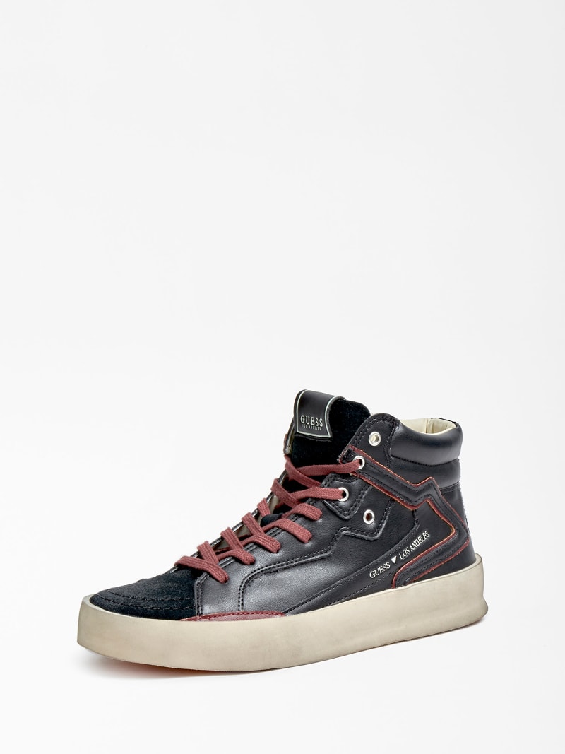 guess black high top sneakers