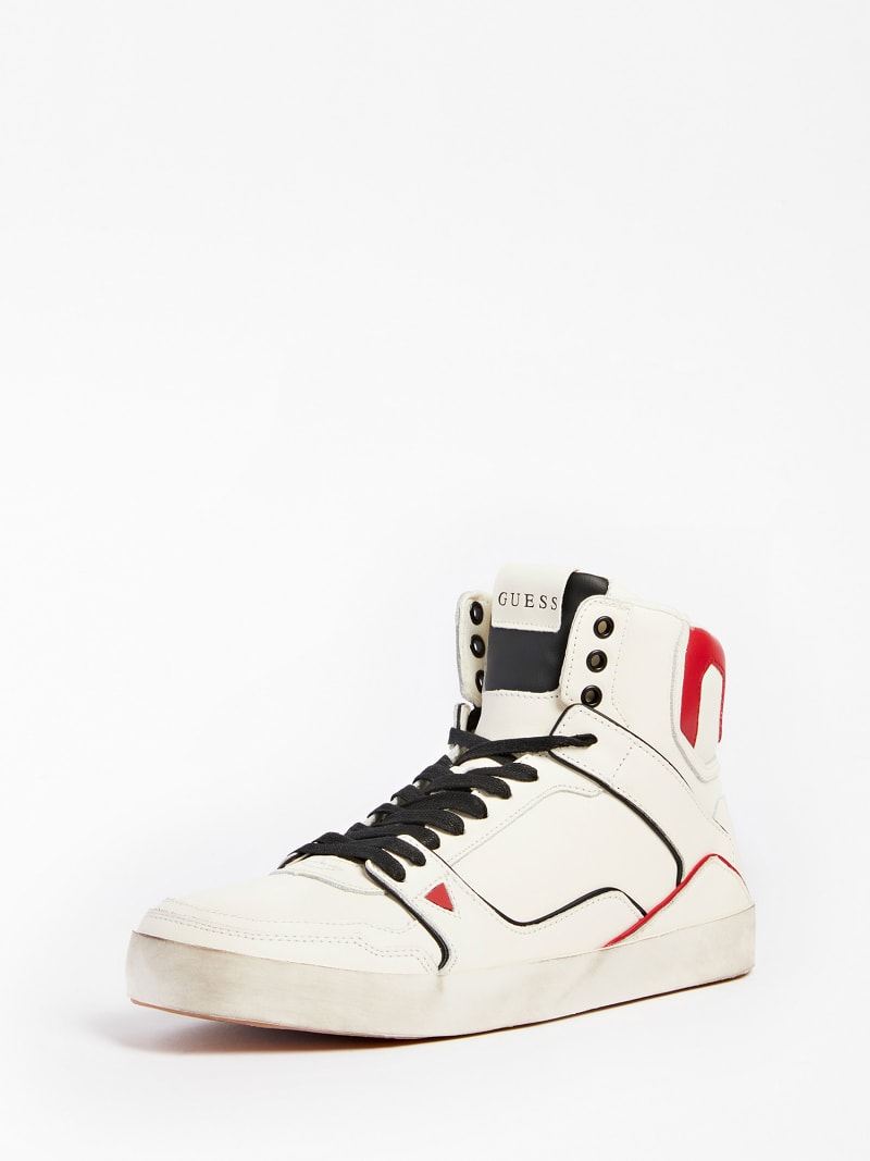Guess white high tops deals