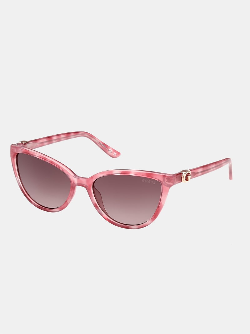 Occhiali Da Sole GUESS Factory Cat Eye Donna – Marrone, Finiture Metalliche E Strass, Custodia Morbida Inclusa