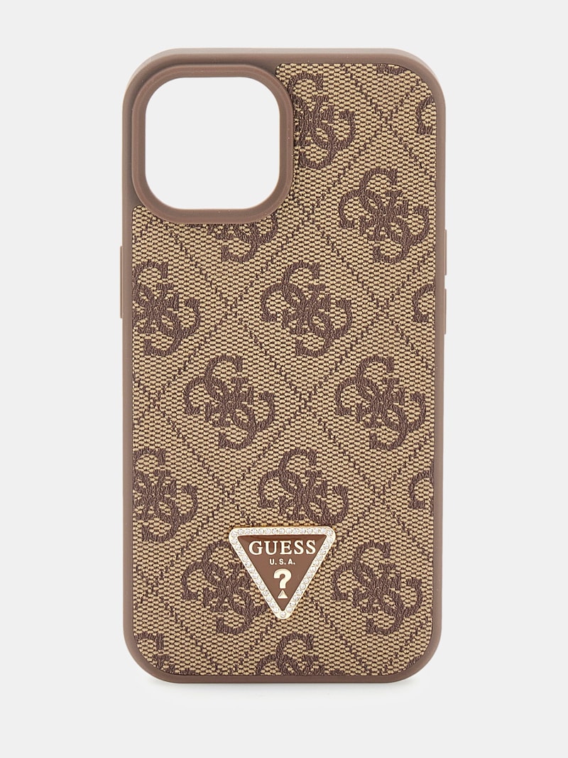 GUESS® Чехол для iPhone 15 с монограммами 4G Женщинам