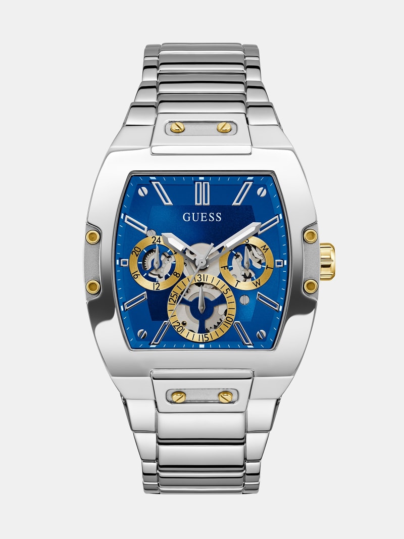 Guess horloge heren zilver on sale