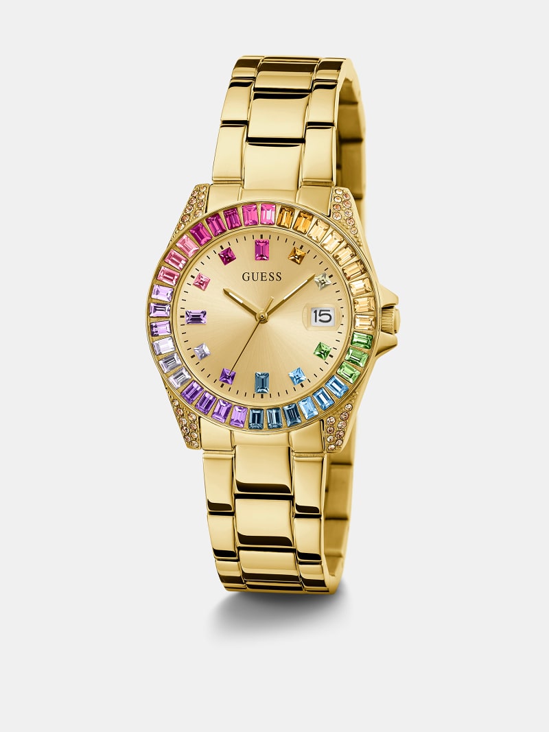GUESS® Horloge met datumaanduiding kristal Dames