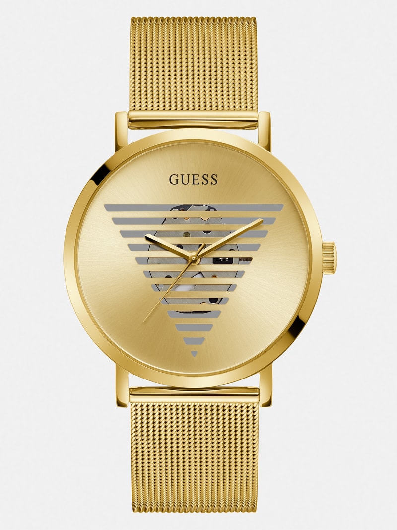 Steel analogue watch