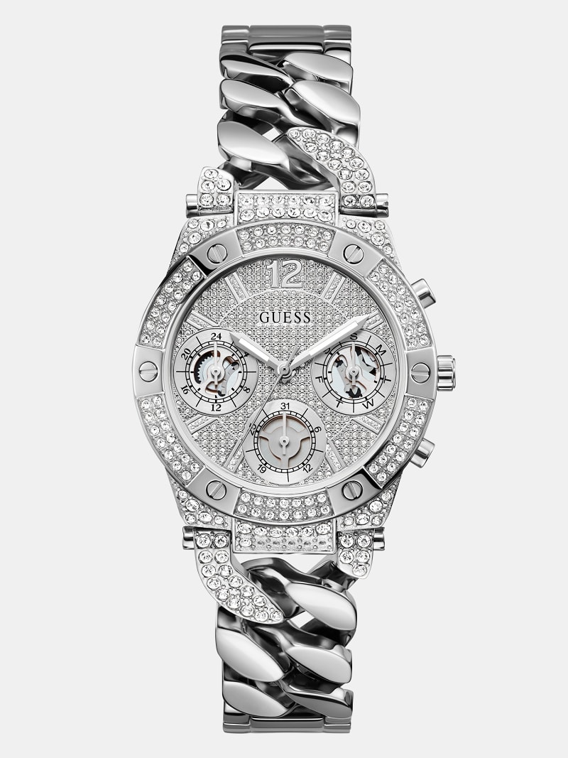 Silver colour watch for ladies clearance