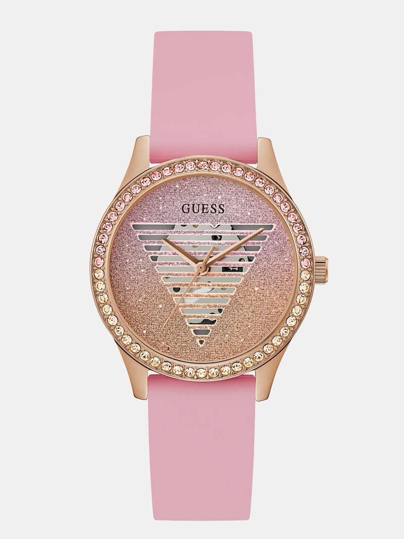 Reloj analógico con cristales