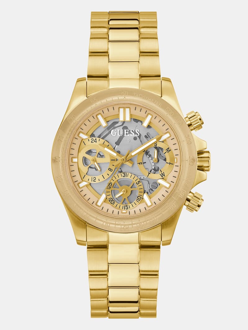 Multi function steel watch