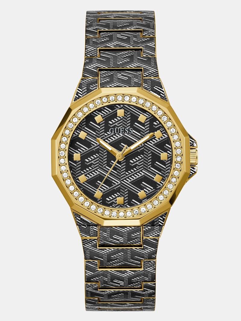 Reloj analógico con estampado logo G Cube all over