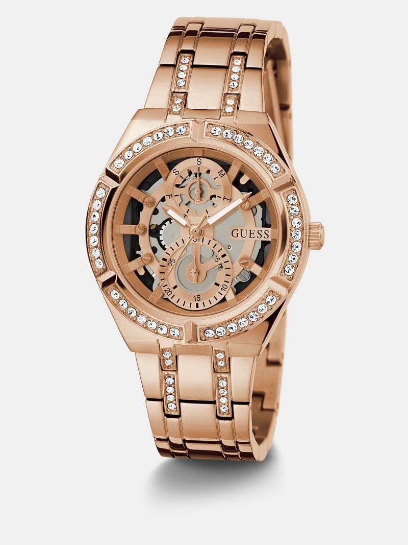GUESS Multifunktionsarmbanduhr mit Detail Kristalle Damen