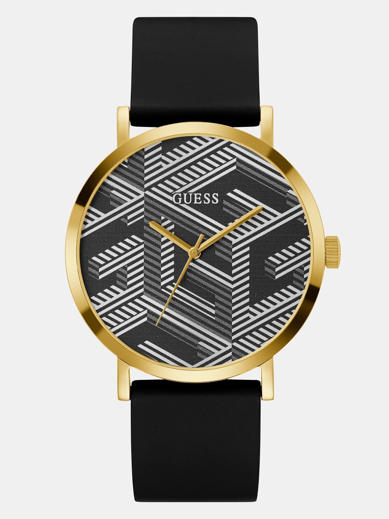 Analog-Armbanduhr mit G-Cube-Print