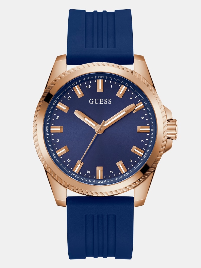 Guess horloge heren blauw goud outlet