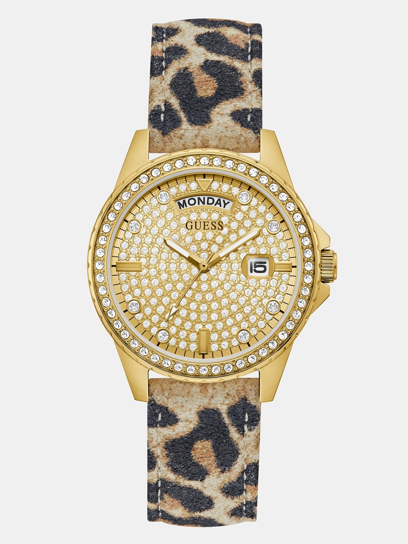 Leopard print guess watch hotsell