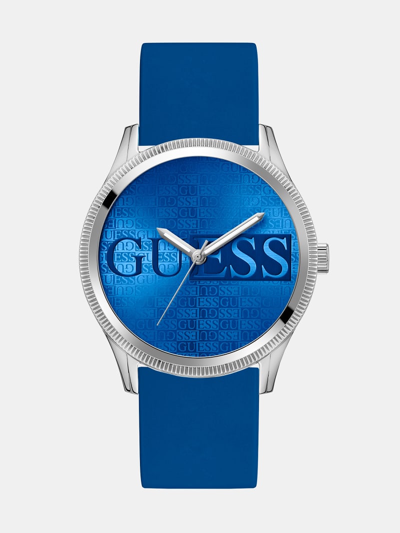 Watch in blue colour top