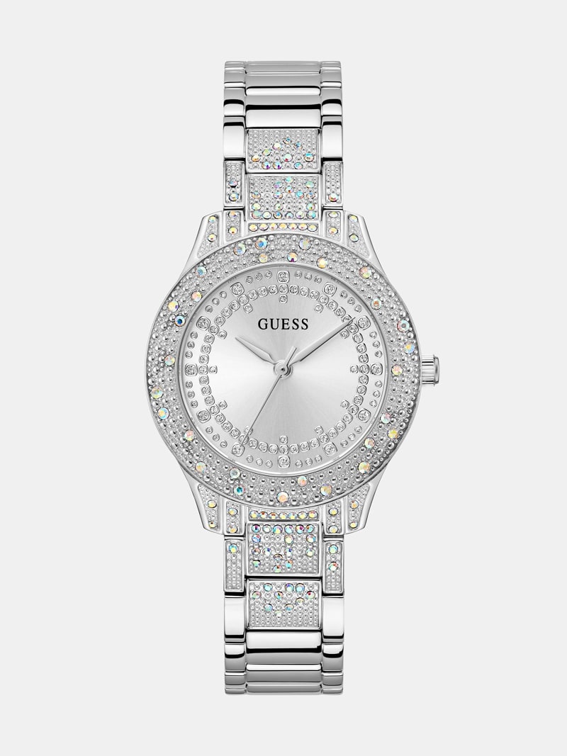 Analogue watch with crystal appliqué detailing