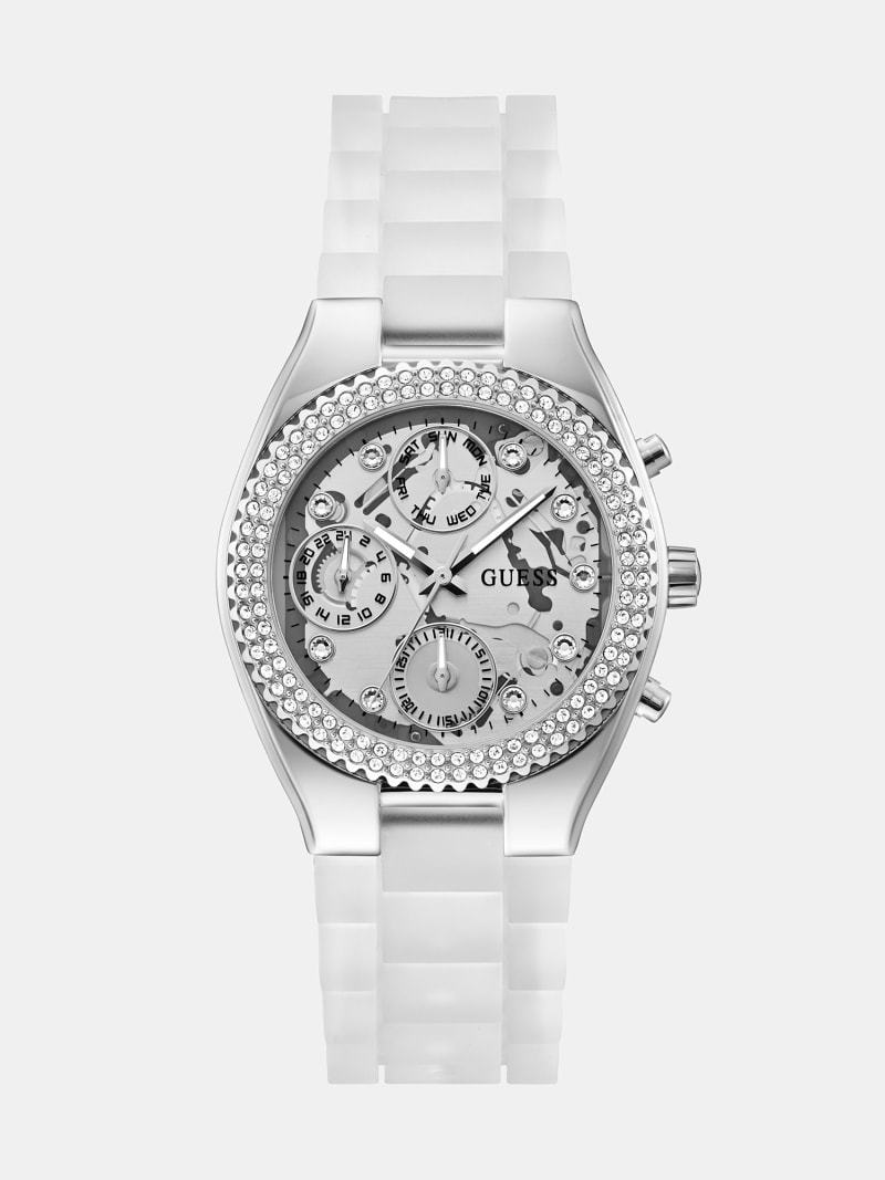 GUESS® Montre multifonction en silicone Femme