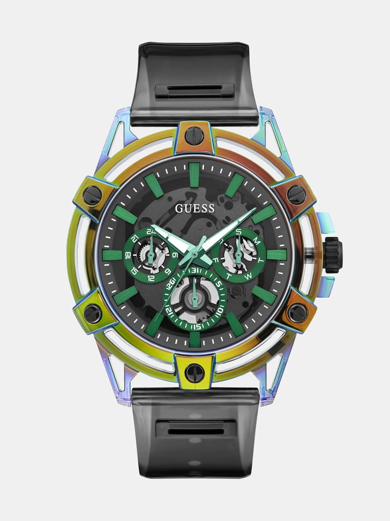 GUESS Reloj multifuncion de silicona Hombre