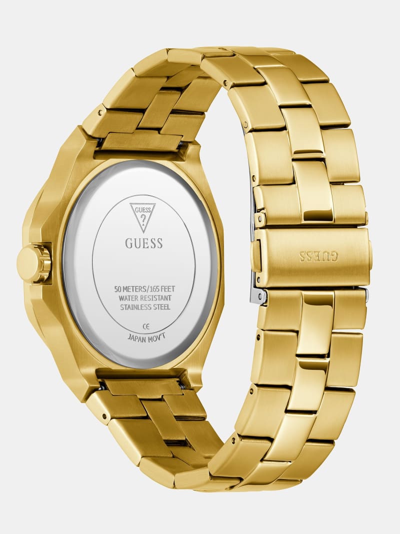 GUESS Orologio Da Uomo In Acciaio Inossidabile, Colore Oro, Movimento Al Quarzo, Classico Ed Elegante - 5