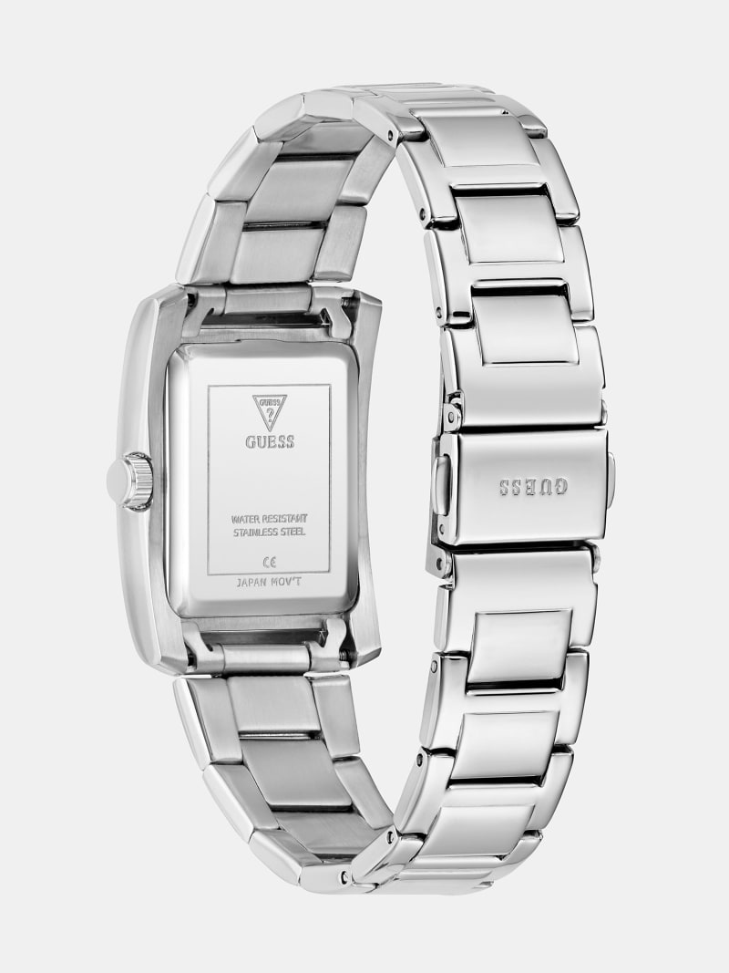GUESS Analoog horloge 'Headline' in Zilver | ABOUT YOU