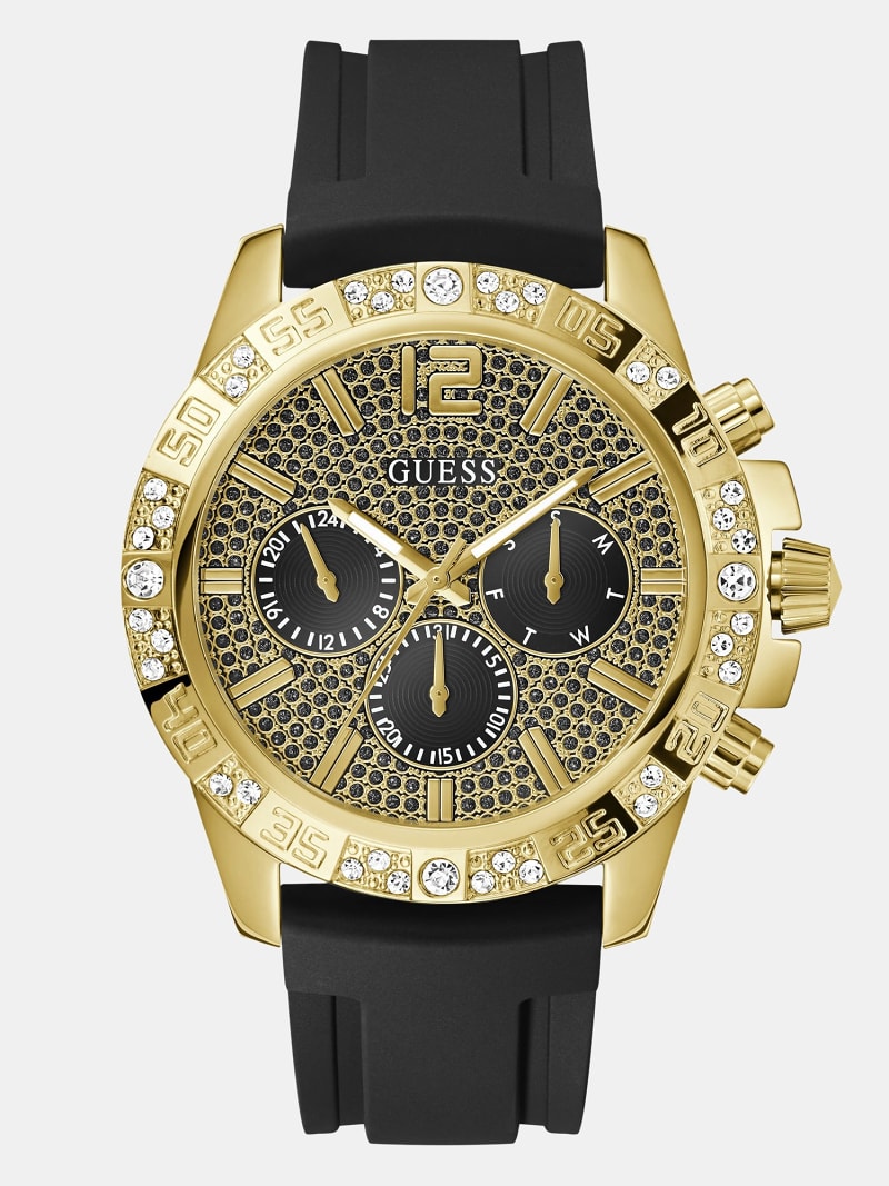Guess Orologio sportivo da uomo, multifunzione, 48 mm, nero/argento, uno, pilota