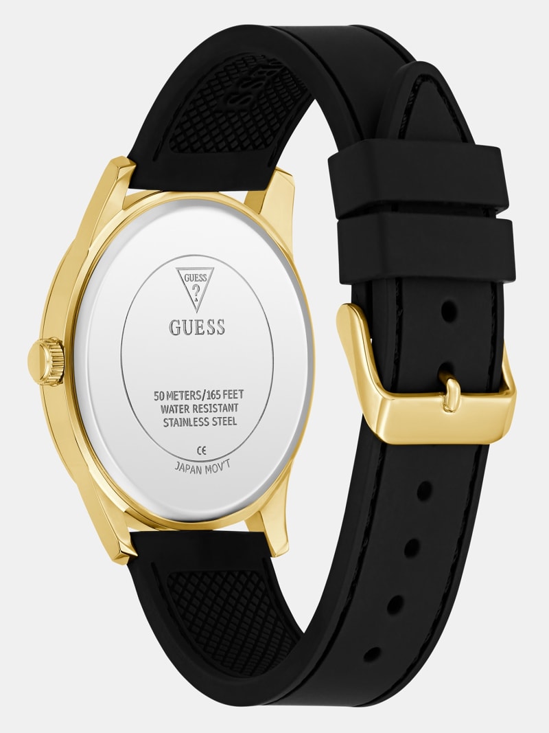 Montre Guess Homme – Édition Limitée, Caoutchouc Noir, Multifonction, Quartz, Neuf Avec étiquettes