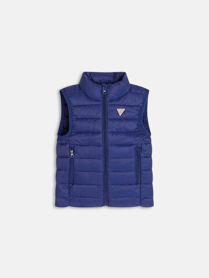 SLEEVELESS PADDED JACKET WITH LOGO