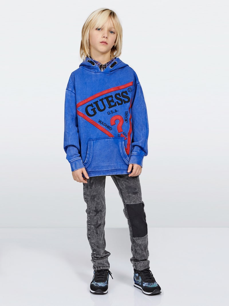 guess triangle logo hoodie