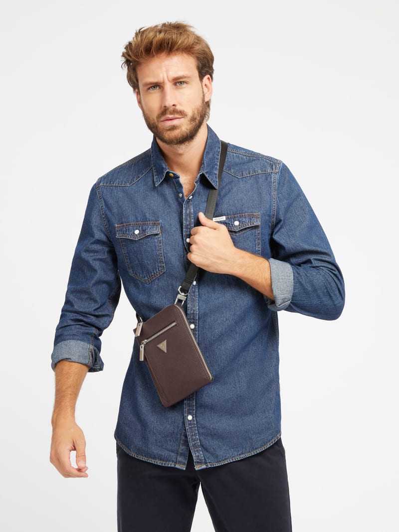 GUESS® Certosa Saffiano Eco mini crossbody Men