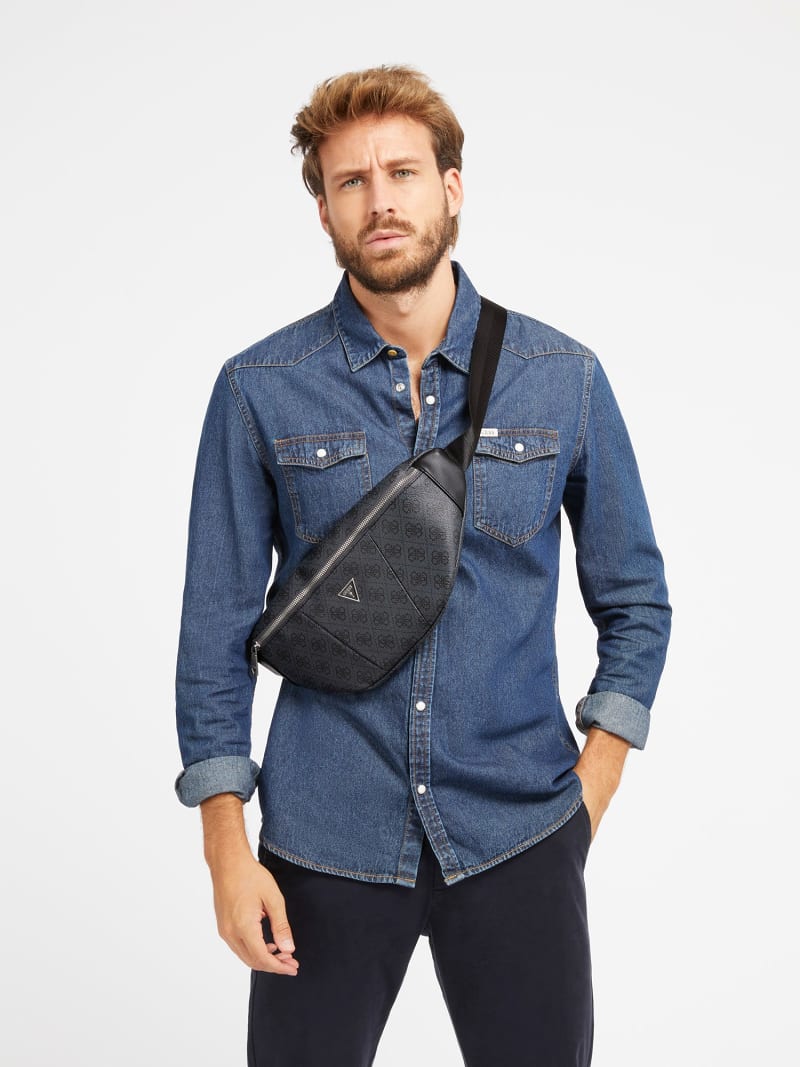 GUESS Rinonera Vezzola Eco con logotipo 4G Hombre