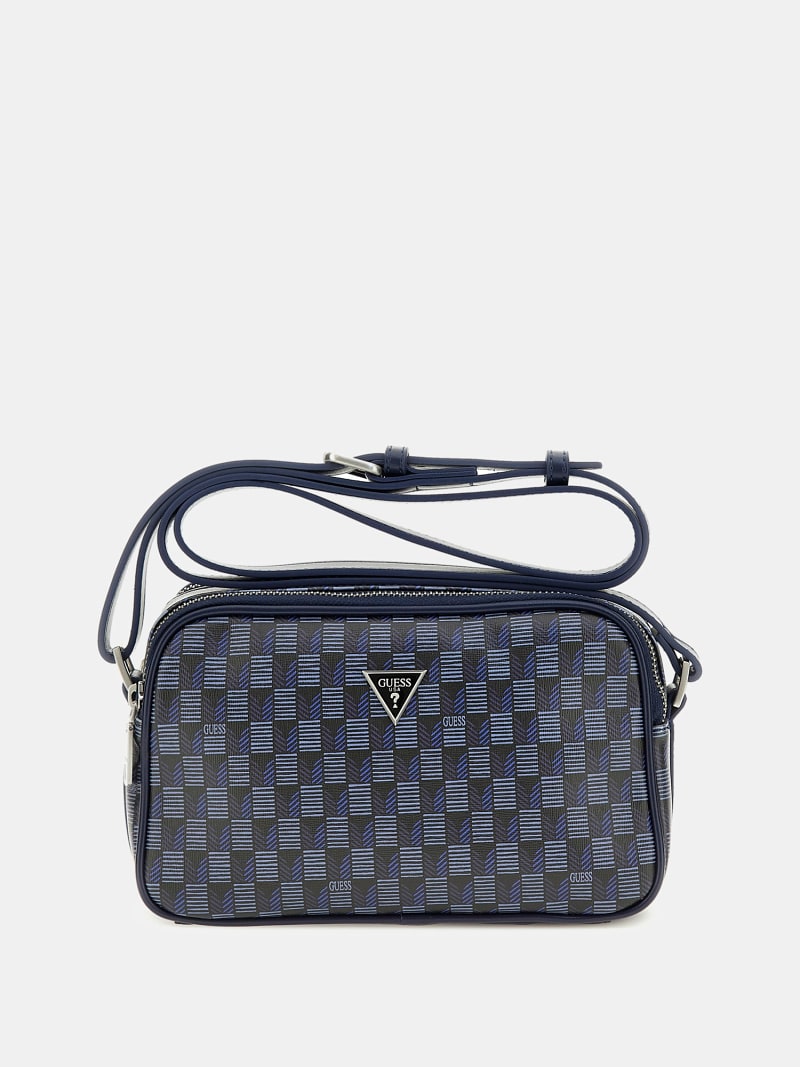 GUESS Geometric print jet set crossbody bag Men