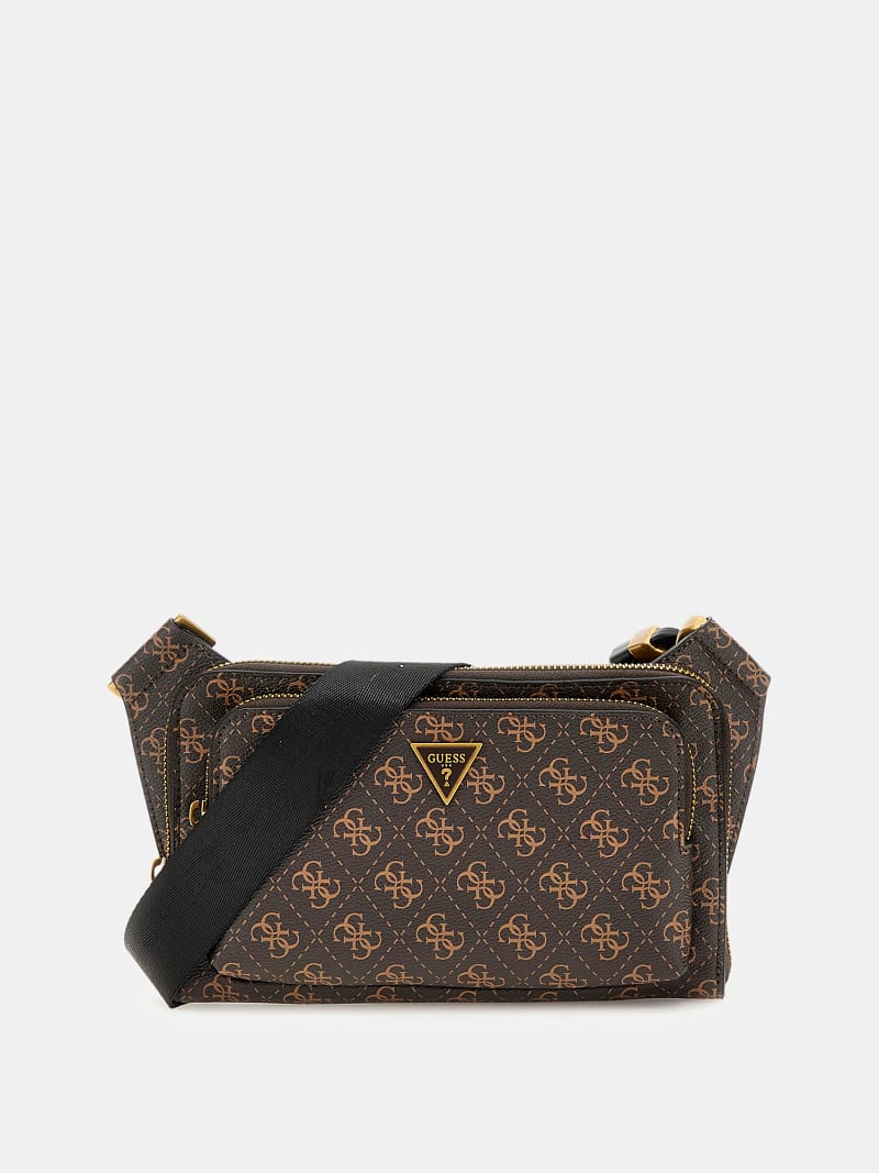 Guess Zamira 4G Logo Mini Shoulder Bag in Gray