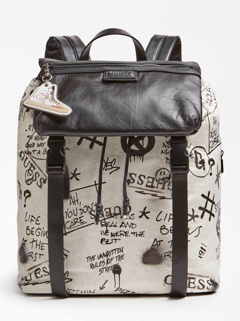 Salameda Graffiti Logo Backpack Guess Official Online Store