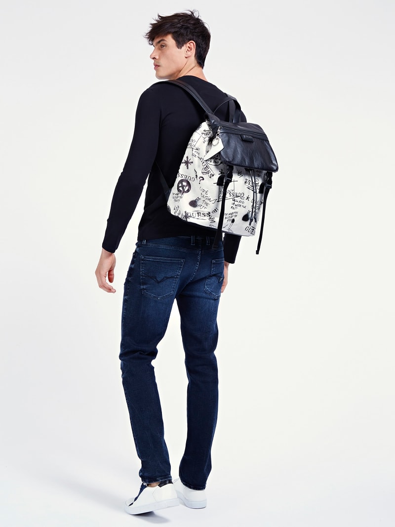 Salameda Graffiti Logo Backpack Guess Official Online Store