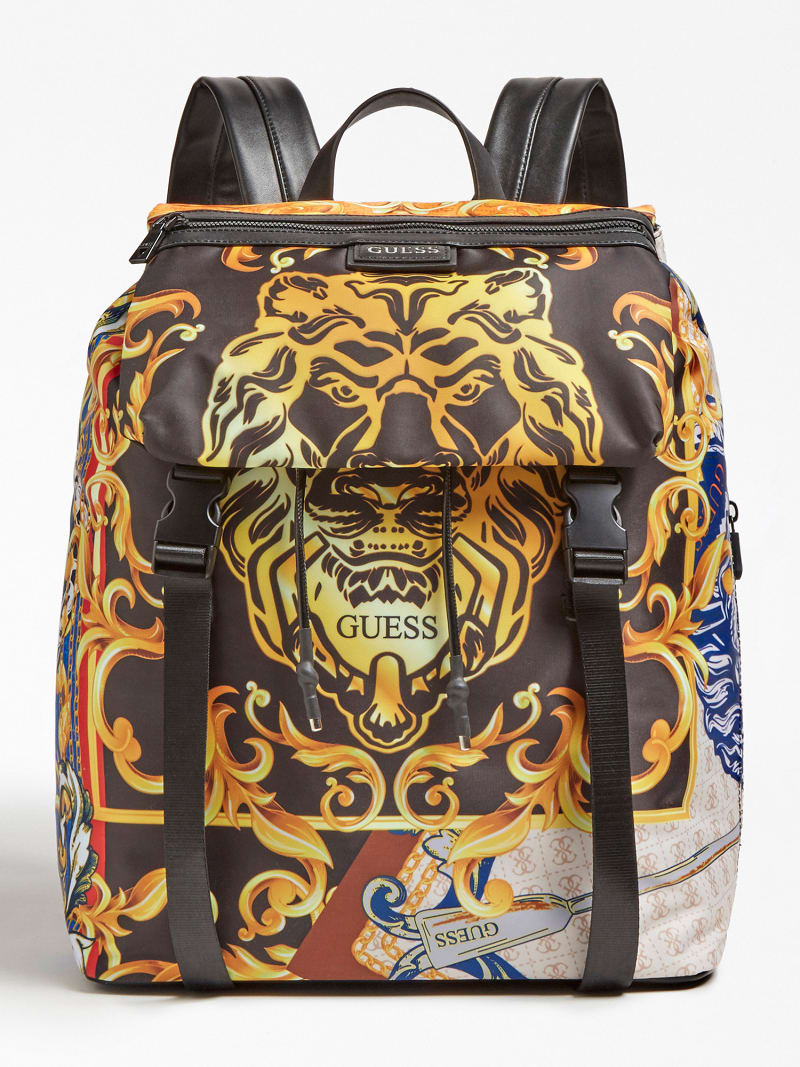 yellow guess backpack