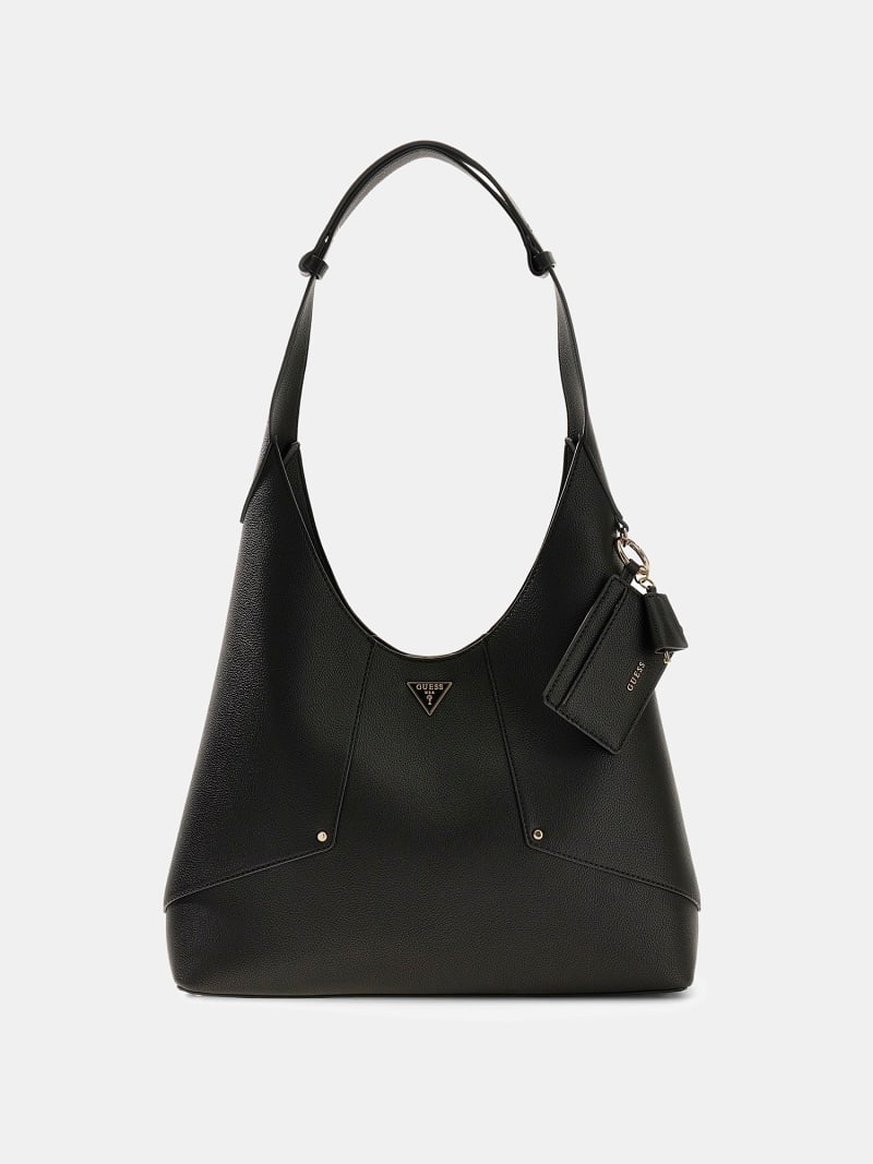Sac à Main GUESS Poway Hobo Moyen - Couleur Café - Toile - Neuf Avec étiquettes