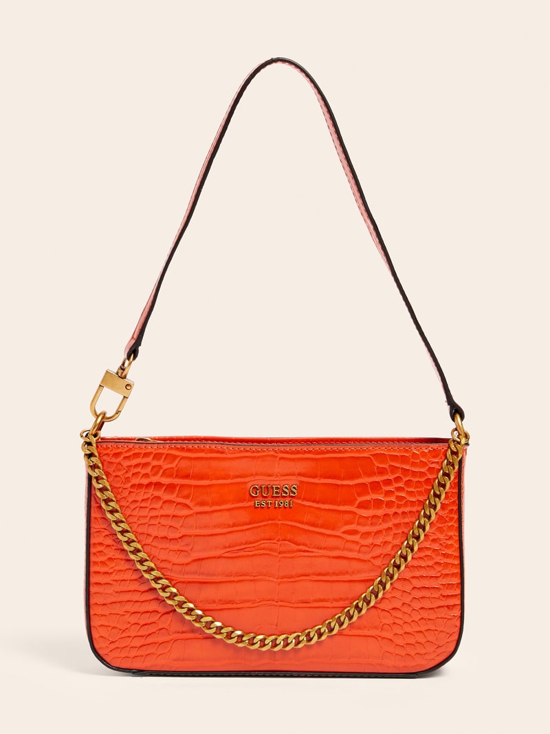 KATEY CROC PRINT SHOULDER BAG