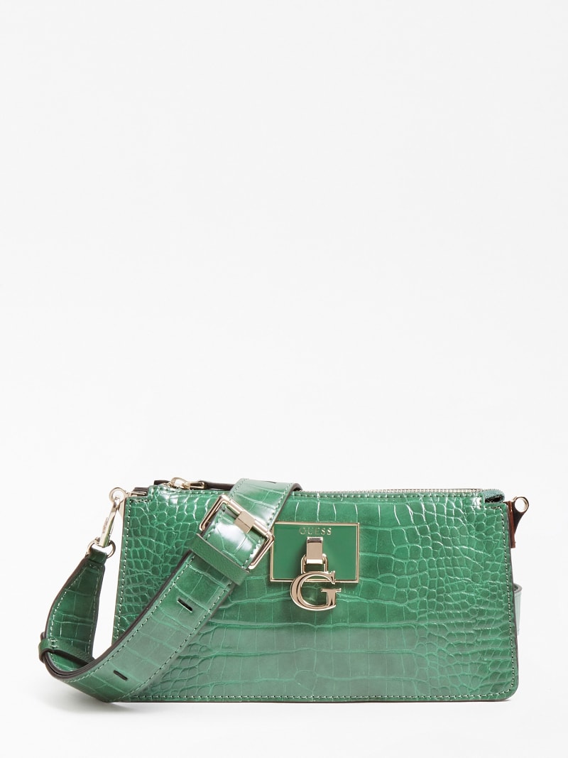 Stephi Croc Print Mini Crossbody Guess Official Online Store