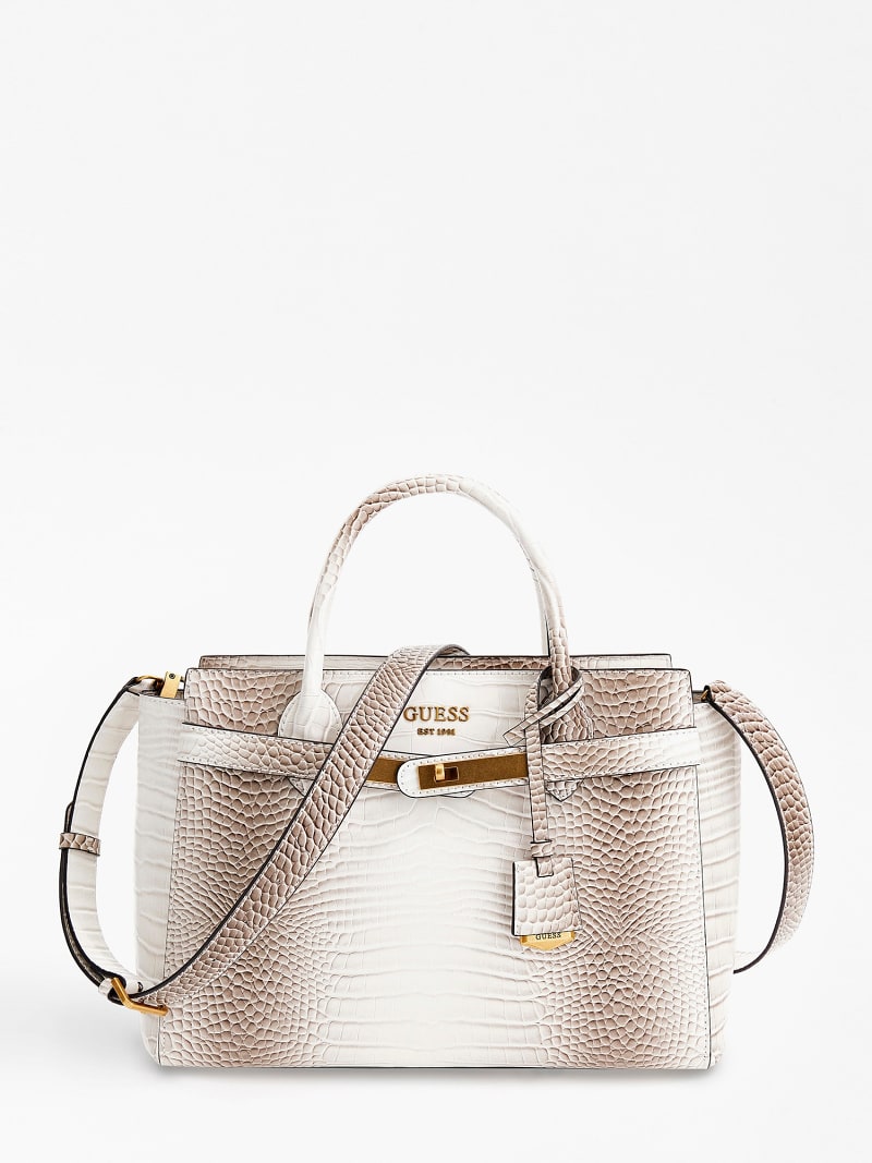 Croc print tote bag cheap