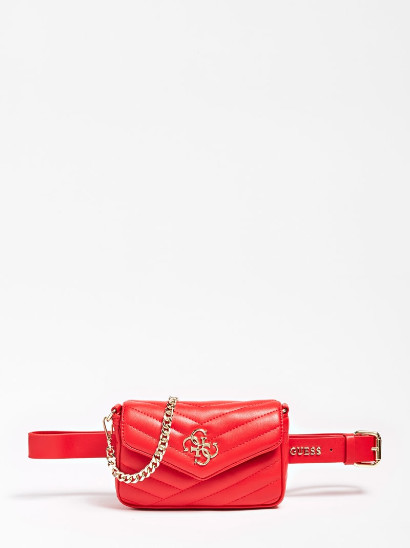 guess waist bag red