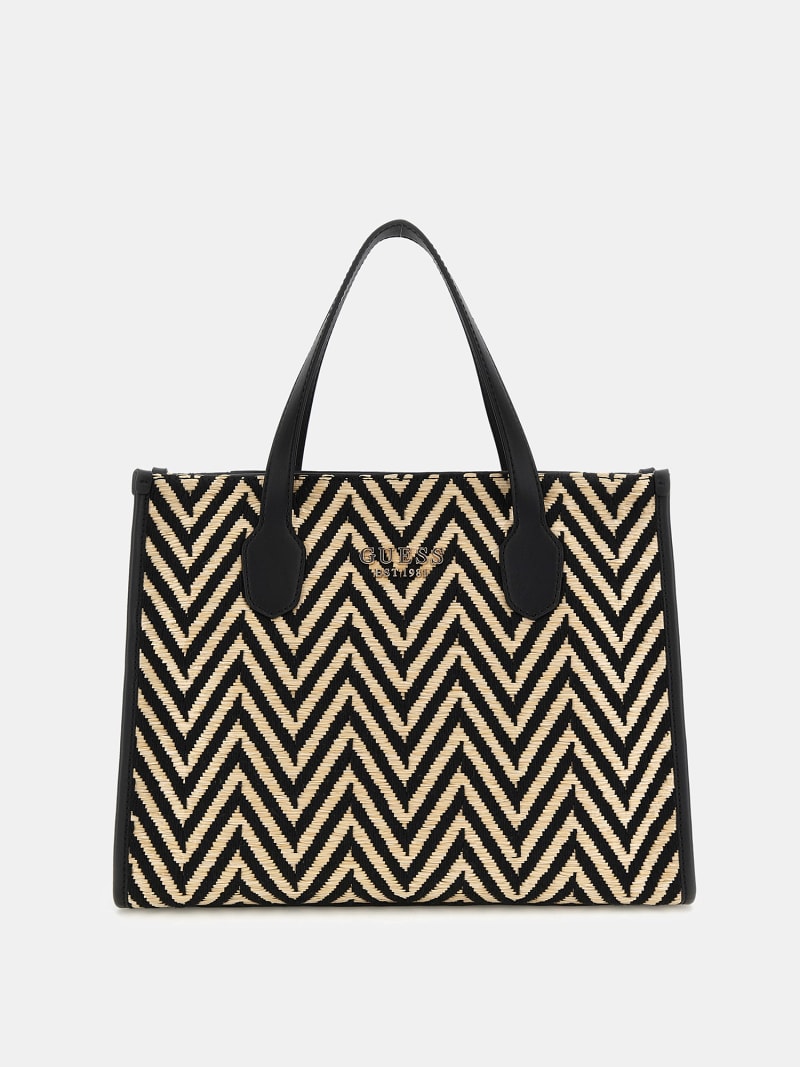 GUESS Bolso de mano Silvana rafia Mujer