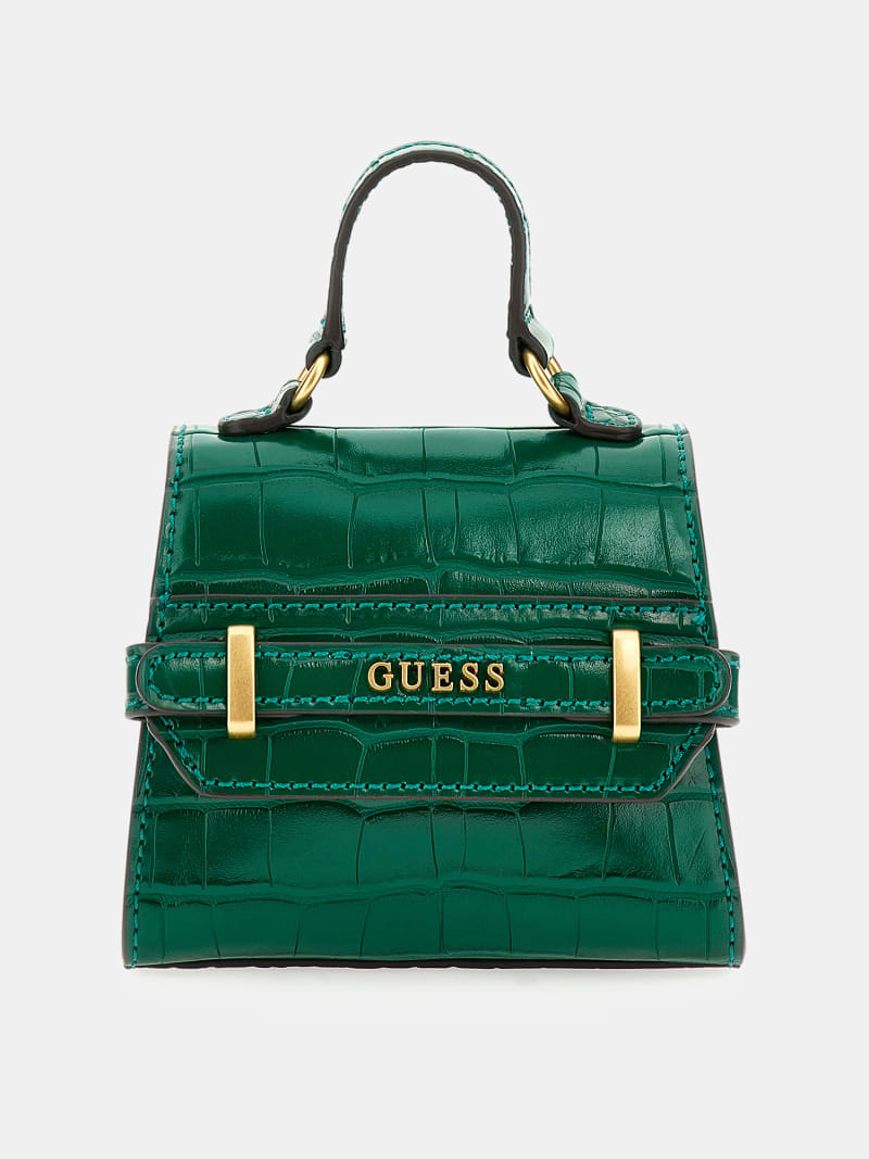 Guess Green Croco Bag Vintage Green Guess Croc Embossed Handbag