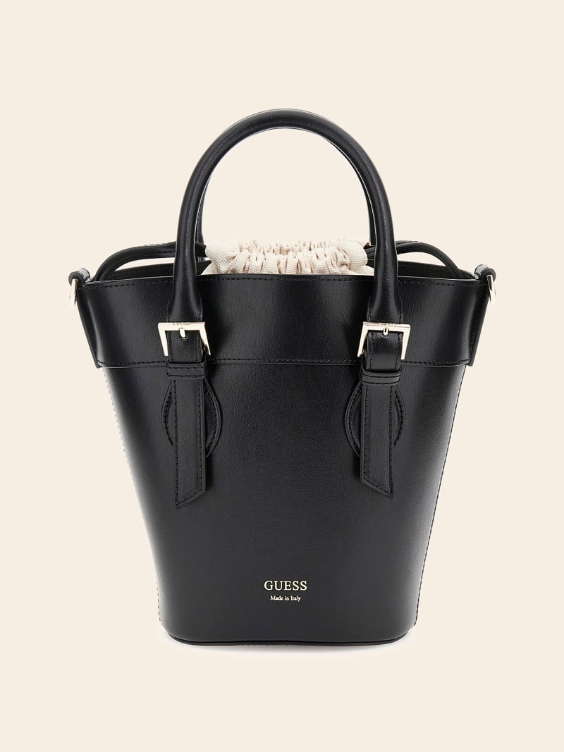 Diana leather-blend mini bucket bag