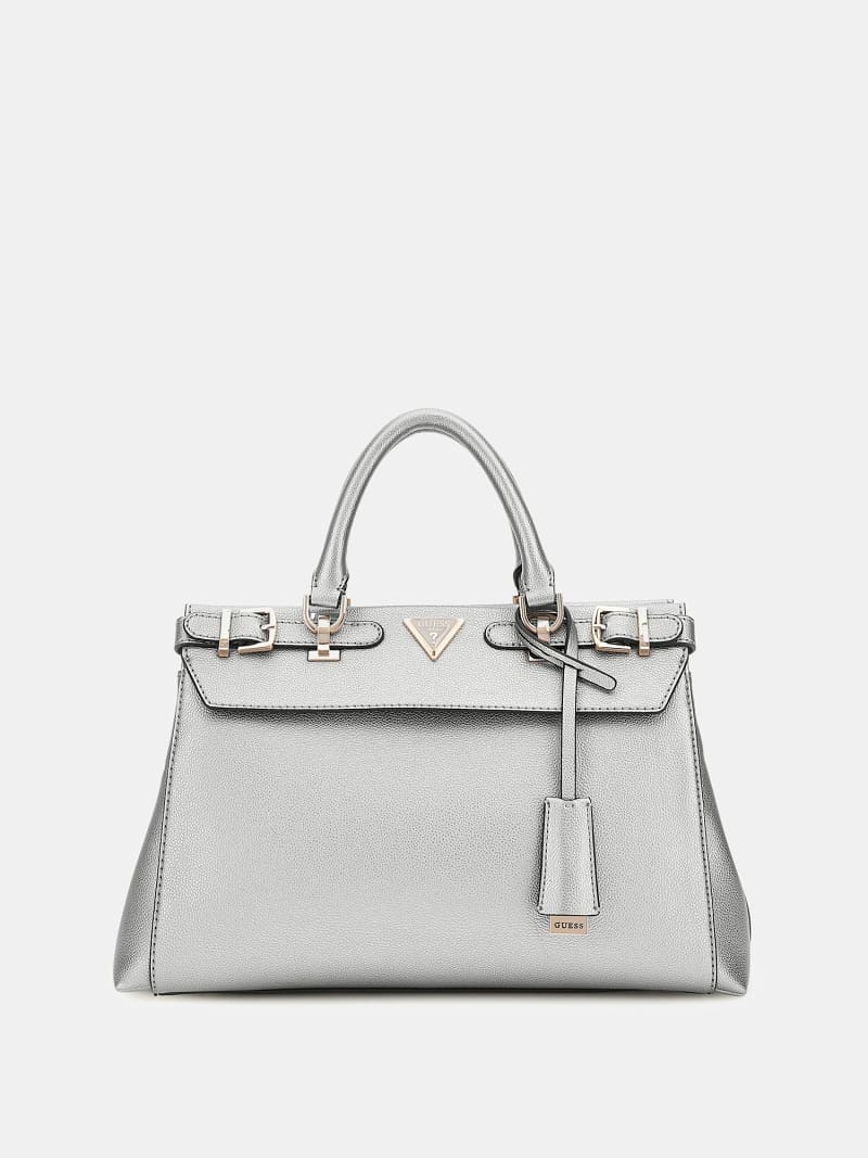 GUESS Henkeltasche Eco Ali Metallic Optik Damen