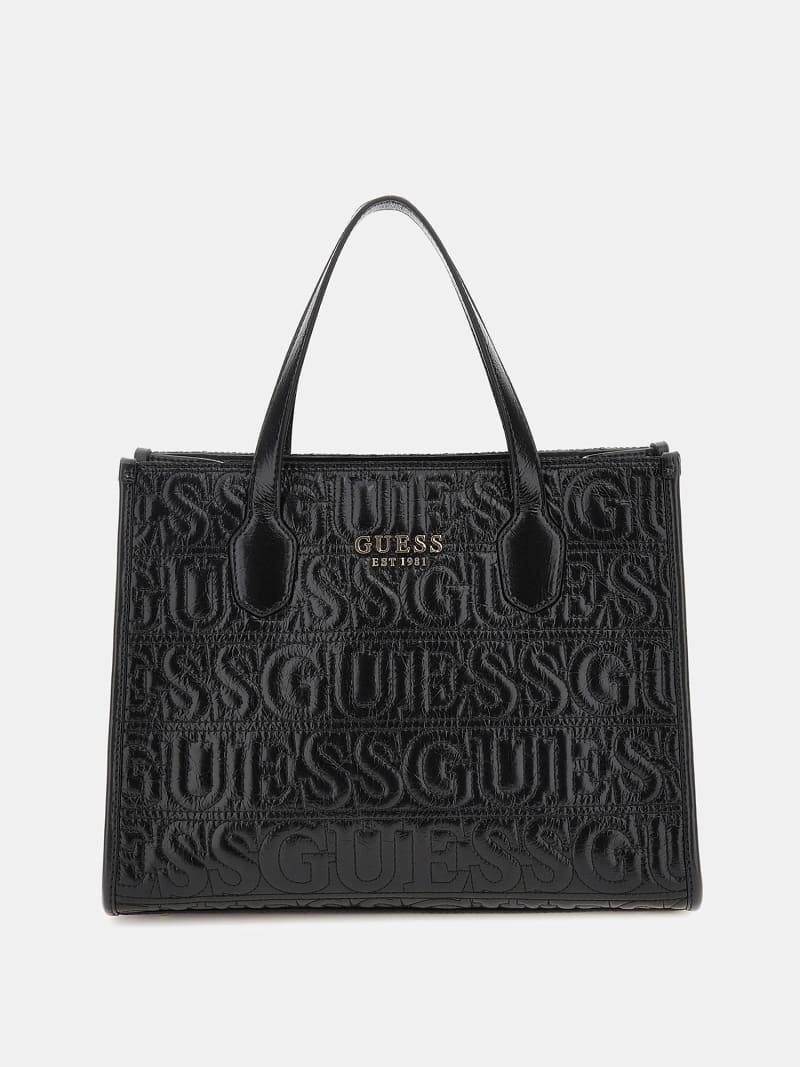 GUESS® Silvana logo script handbag