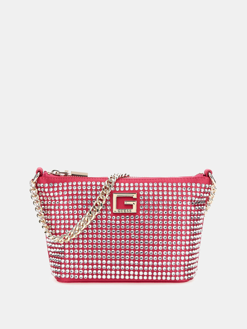 Gilded Glamour rhinestone mini shoulder bag