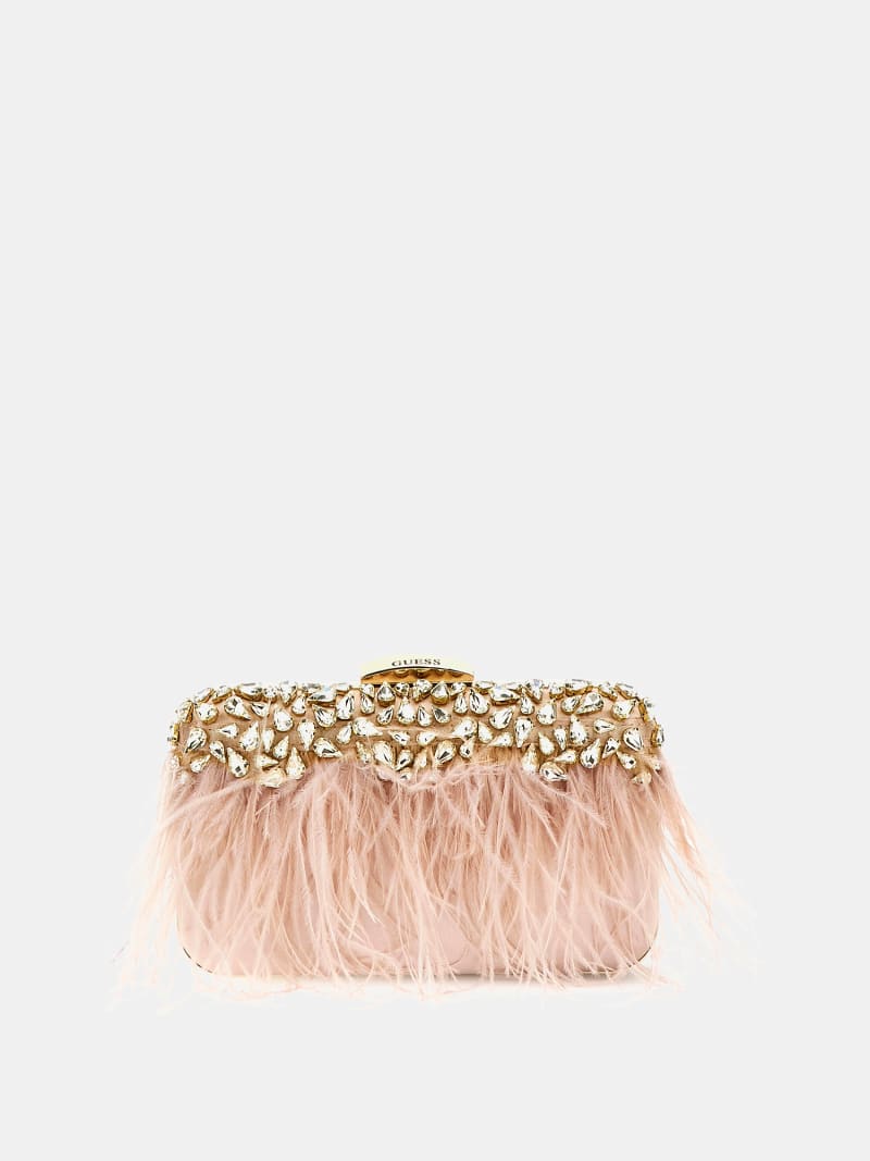 Guess pink clutch best sale