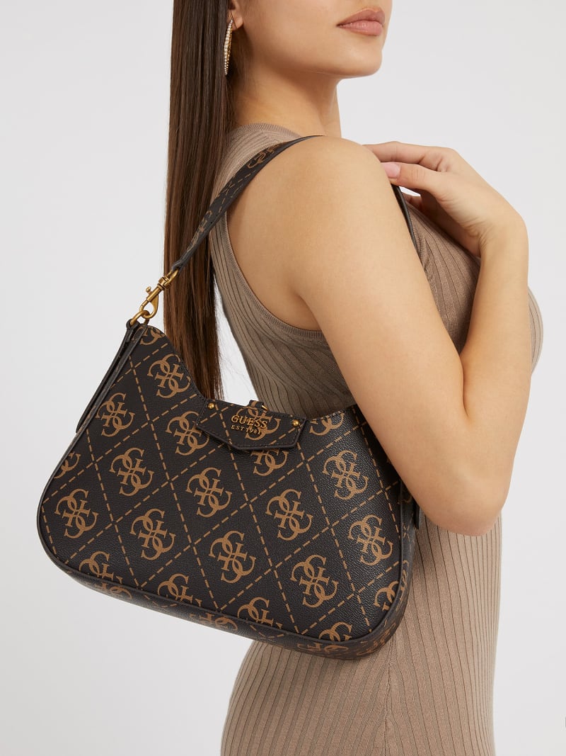 Guess kamryn q logo shoulder bag Clearance