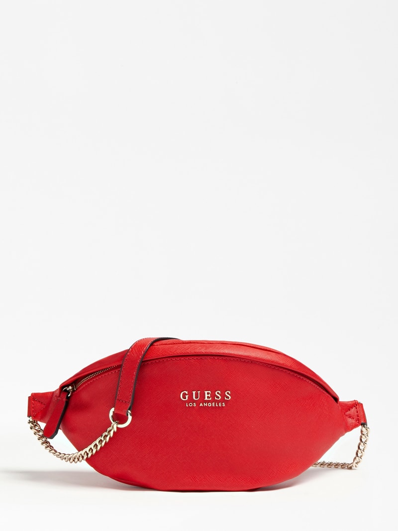 guess waist bag red