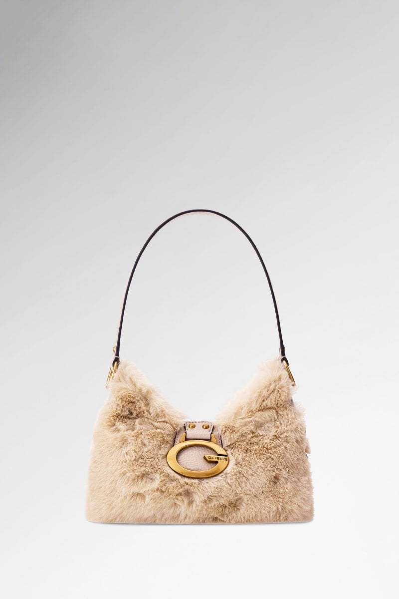 GUESS® Camden mini faux fur shoulder bag Women