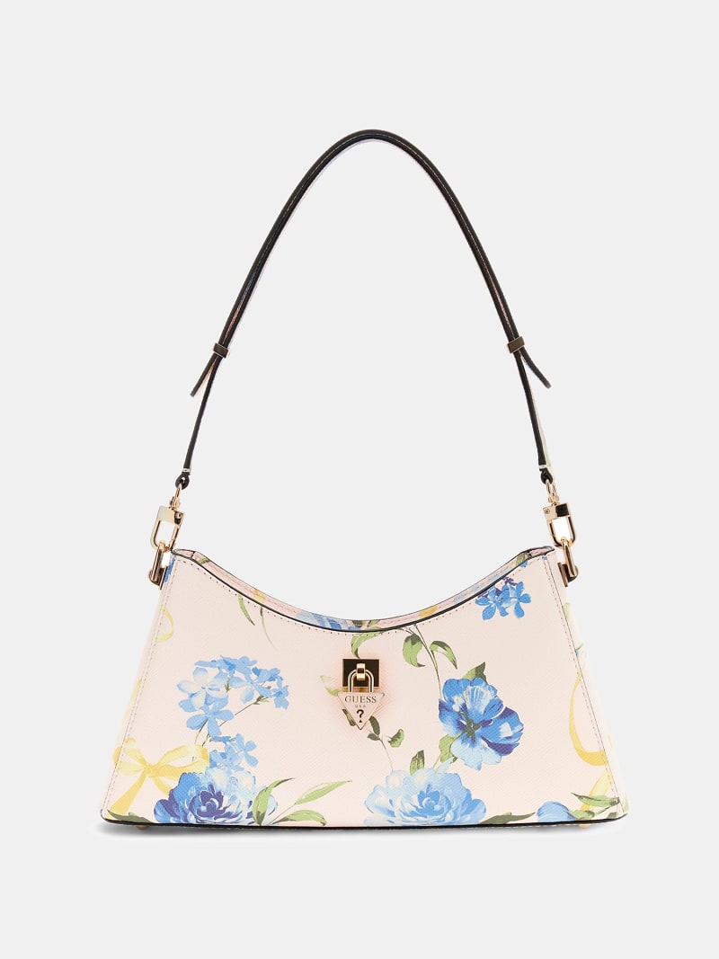 Borsa A Tracolla Media Victoria's Secret &ndash; Stampa Floreale Nera Con Catena Dorata
