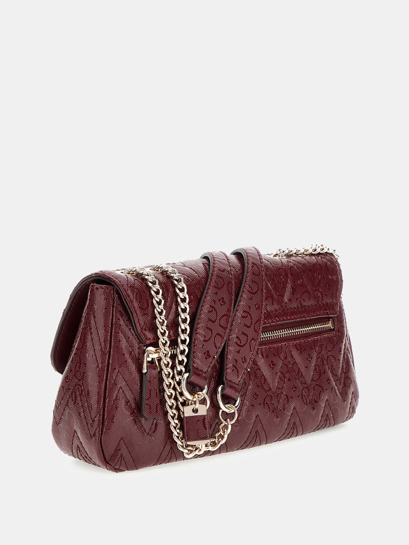 GUESS Umhangetasche Adelard 4G Logo Lackoptik Damen