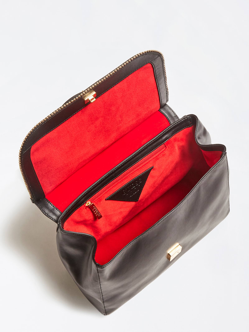 Glory Leather Bag With Maxi Flowers Guess Official Online Store